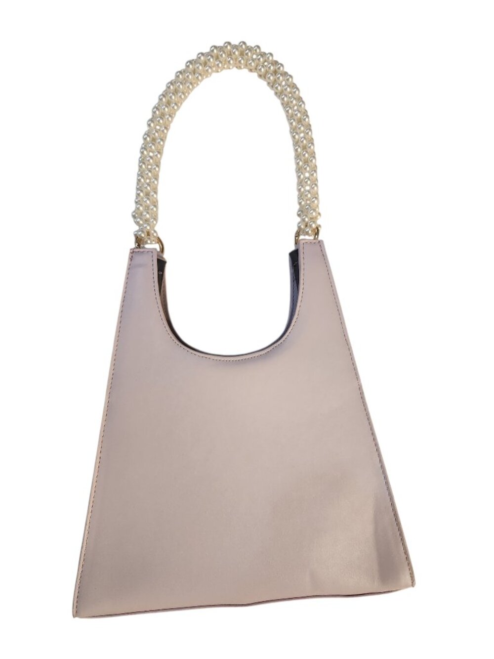 Women's Medium Shoulder Bag Pearl Handle Lavender Lilac Unique Elegant Fashion